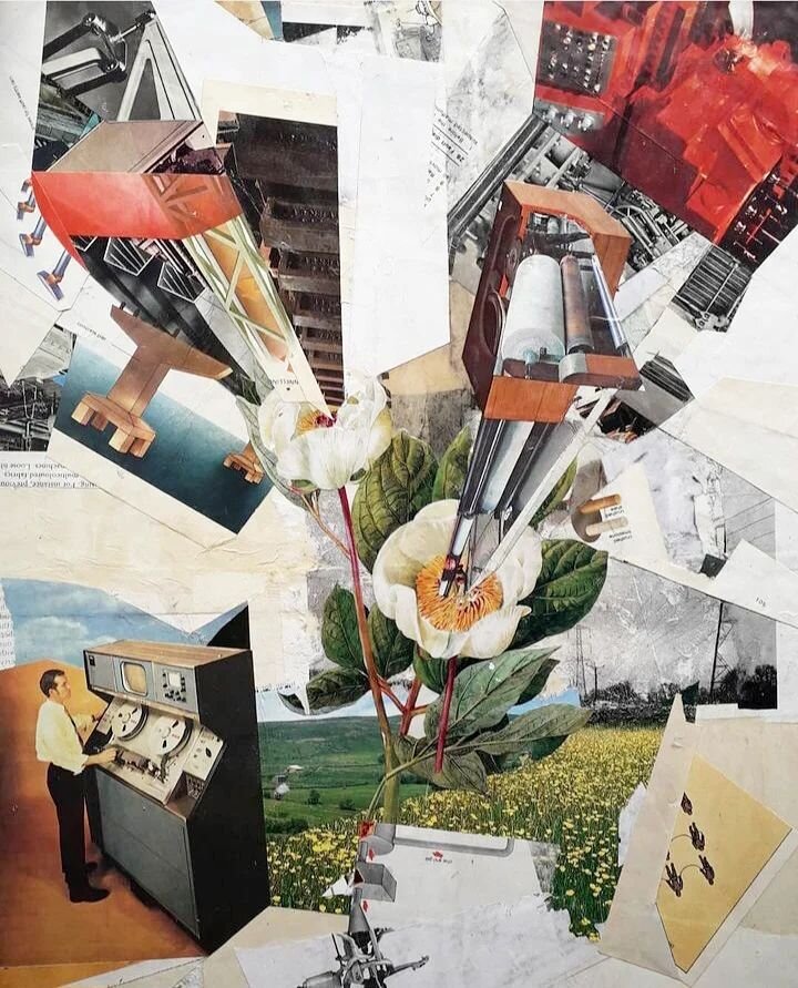 Corporate Landscape
Collage on canvas board
14&quot;x18&quot;
.
.
Older piece ive rediscovered, and now framed. 
Collage examining Genetic Modification technology. Why should we worry about GM?
.
GM treats DNA as if it were lego, when in fact it is a
