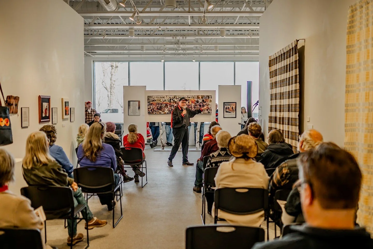 What a reception for Valentine's day at the Minwaajimowinan &ldquo;Good Stories&rdquo; Exhibit!  Over 270 people attended and celebrated with Curator Kent Estey and all the artists and families of Naytahwaush at Watermark Art Center.  Wonderful perfo