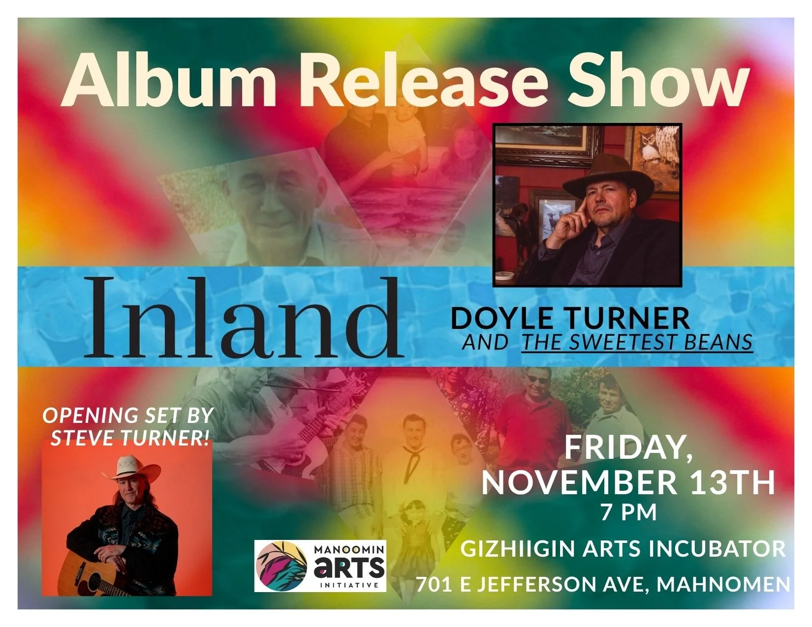 Doyle Turner Inland Album release show with opening Artist Steve Turner