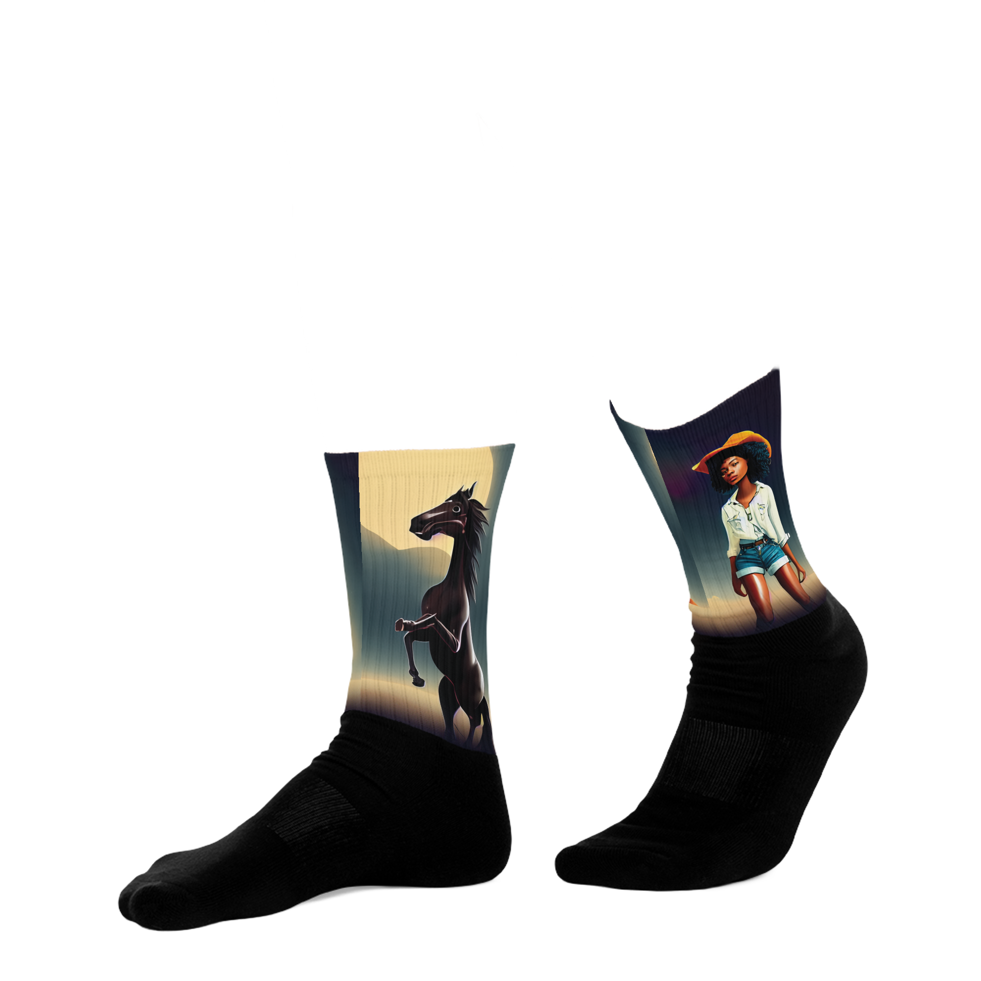 S3 Black Cowboys Socks — Model Rebel Music