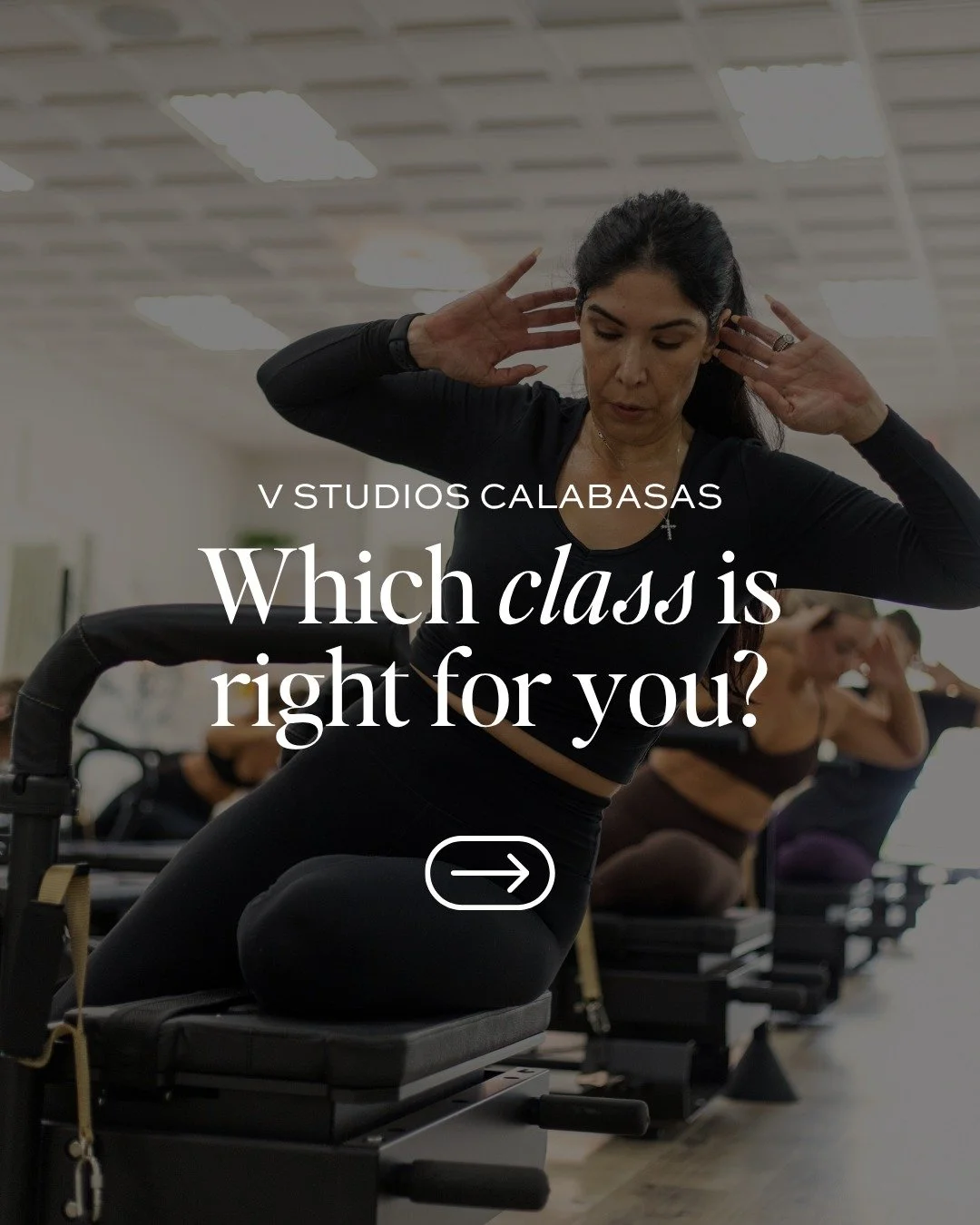 Which class is your perfect match? 💫

From Visionary for beginners to Victorious for intermediates, our classes use custom machines made exclusively for V Studios to give you a Pilates experience like no other.

Flow through precise movements, build