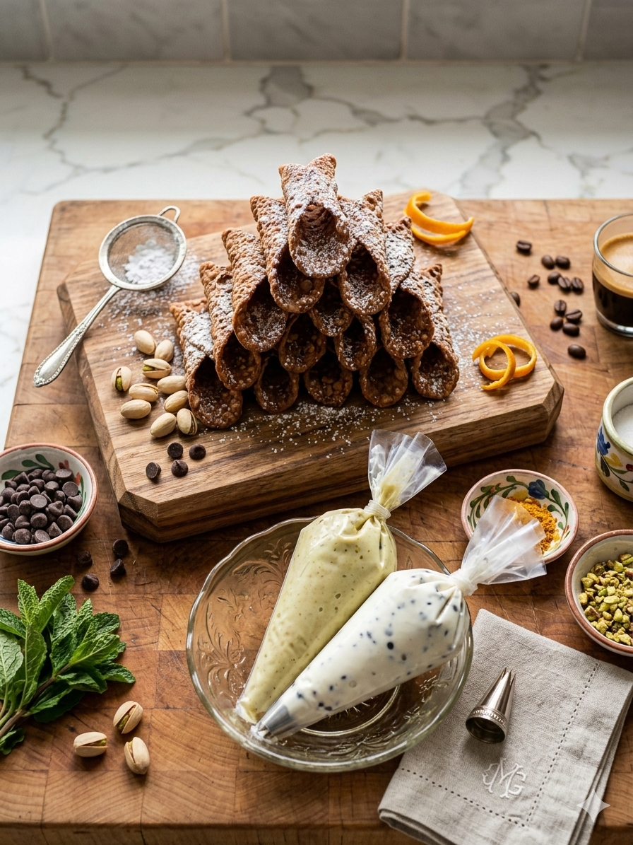 Cannoli Kit 12 Large Mix Traditional Pistachio