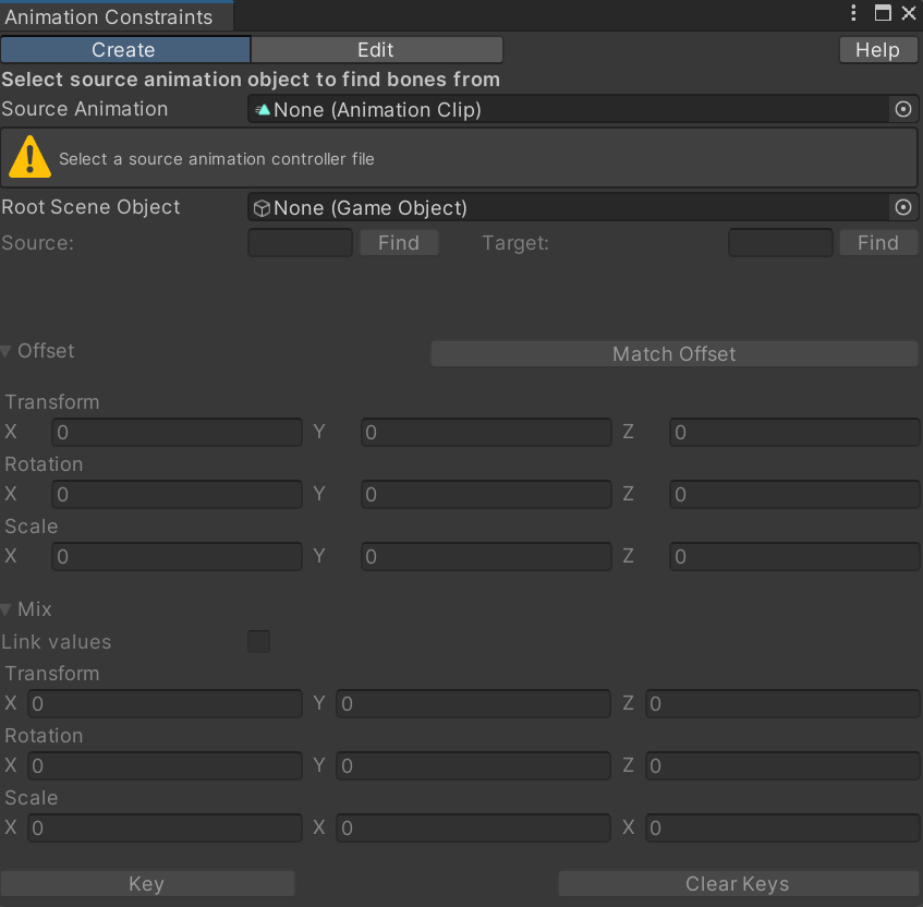 The first, very ugly implementation of the constraints UI. 