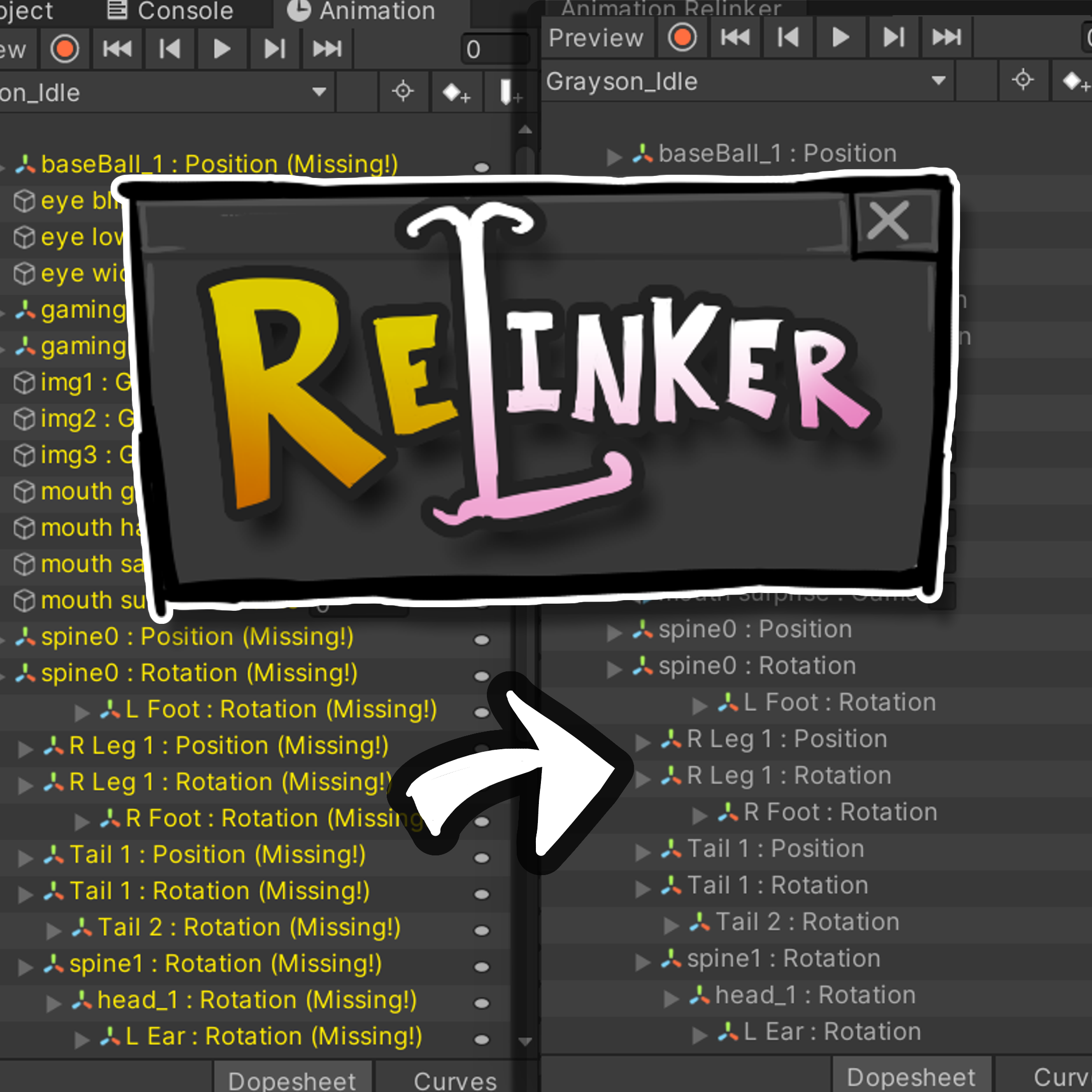 Relinker - Unity Editor Window Renaming Tool