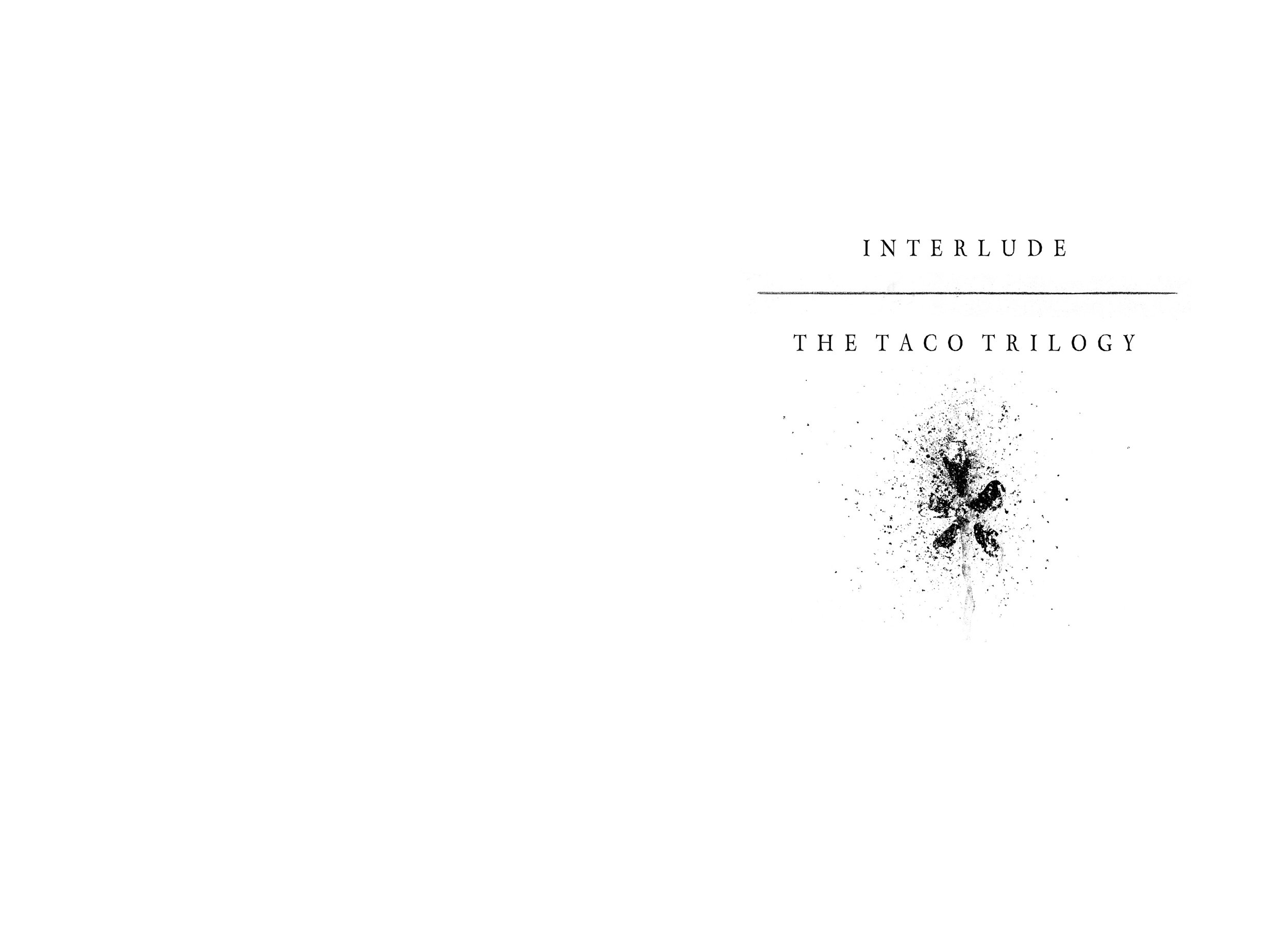 Alt Text: Interlude title page reading "The Taco Trilogy"