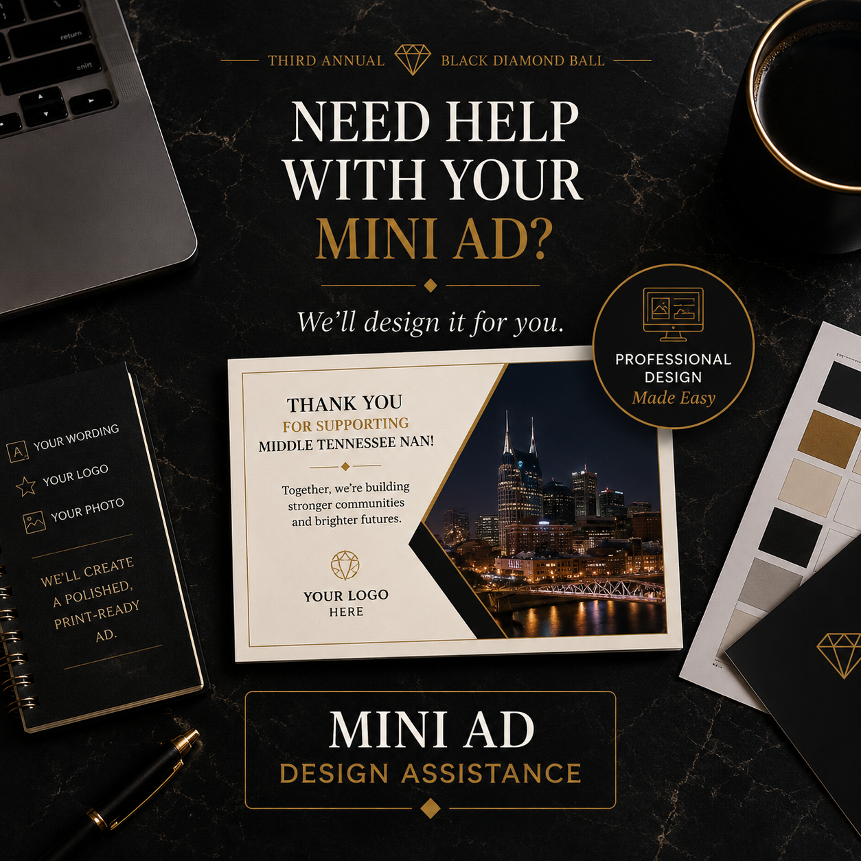 MINI AD DESIGN ASSISTANCE — $50