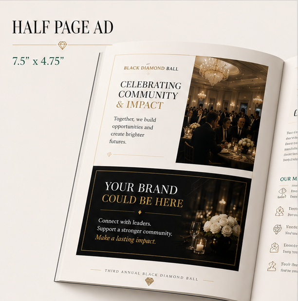 HALF PAGE — $100