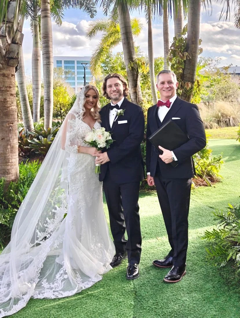 Guy marries a couple at the Wave Hotel in Lake Nona
