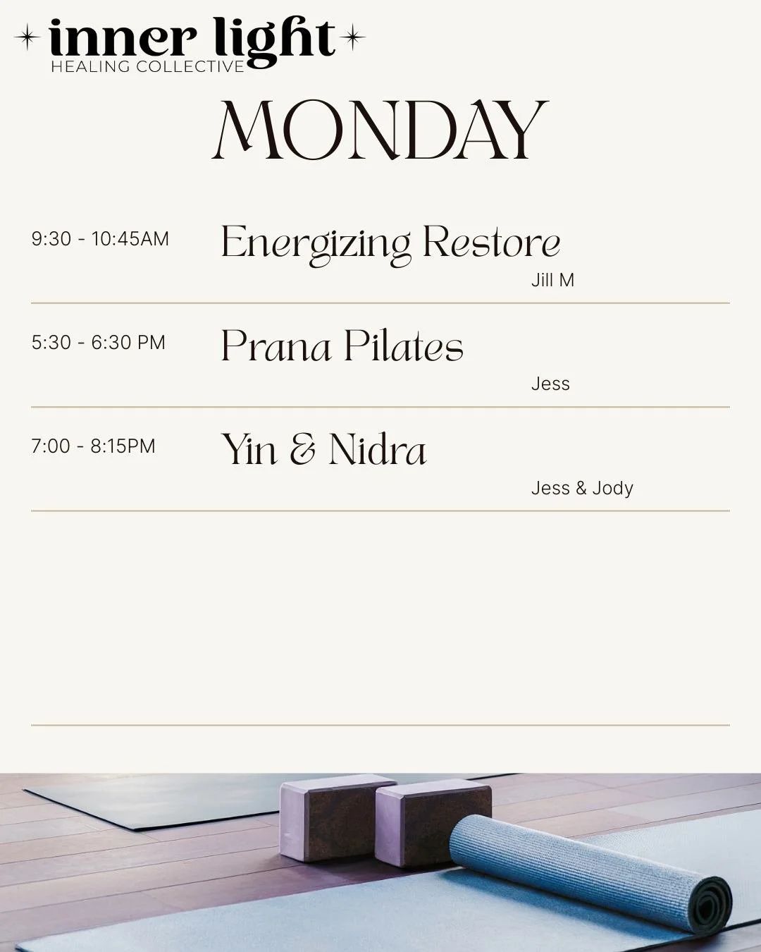 Here's what our week looks like...and we have space for you!

If you're new, try us for two weeks for $44!

Or grab a Membership/Class Pass and find your zen before the holidays!

https://www.innerlighthealingcollective.ca/book-in

#innerlighthealing