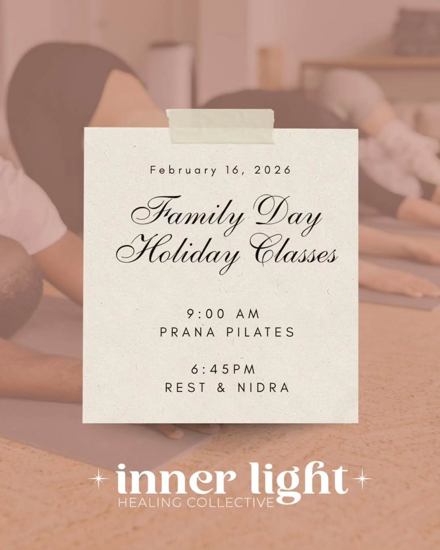 Enjoy your #selfcaresunday - with a little reminder to book into classes for the week.

We are starting out awesome with Family Day classes Monday, FREE classes Tuesday for Kindness Day and of course Tuesday Night Workshop to welcome in the New Moon/