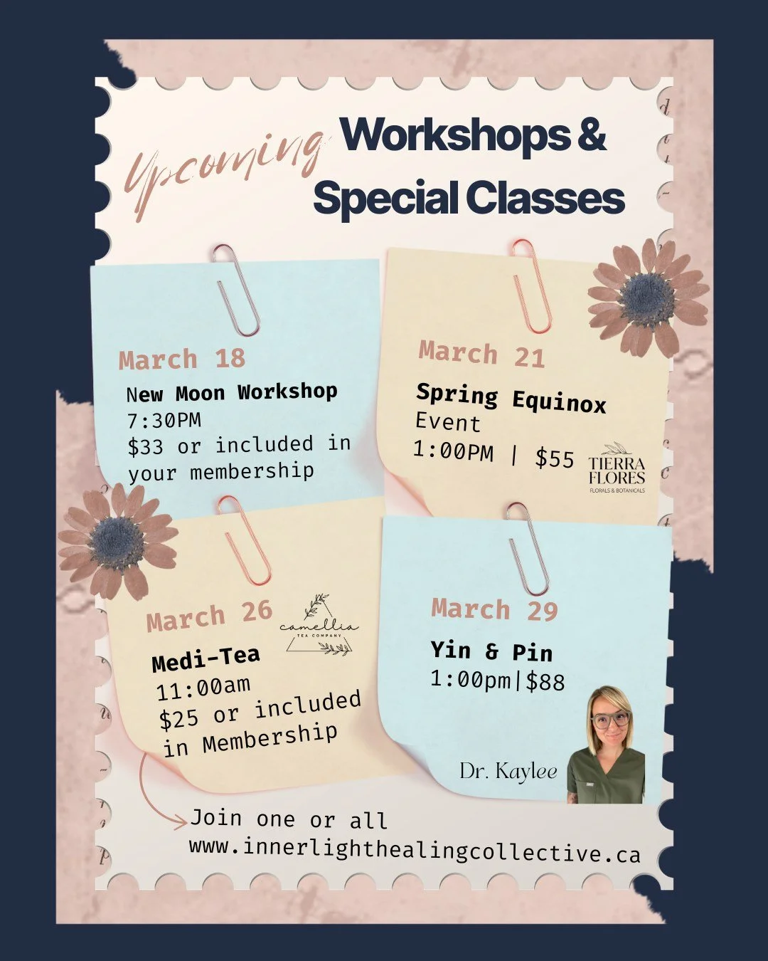 ☘ Marching our way through this amazing month! ☘

Check out these upcoming Workshops &amp; Special Classes (some of them even included in your memberships or you can use class pass credits!)

*Reminder Sip &amp; Stretch this Sunday is 2 for 1!!! 

Re
