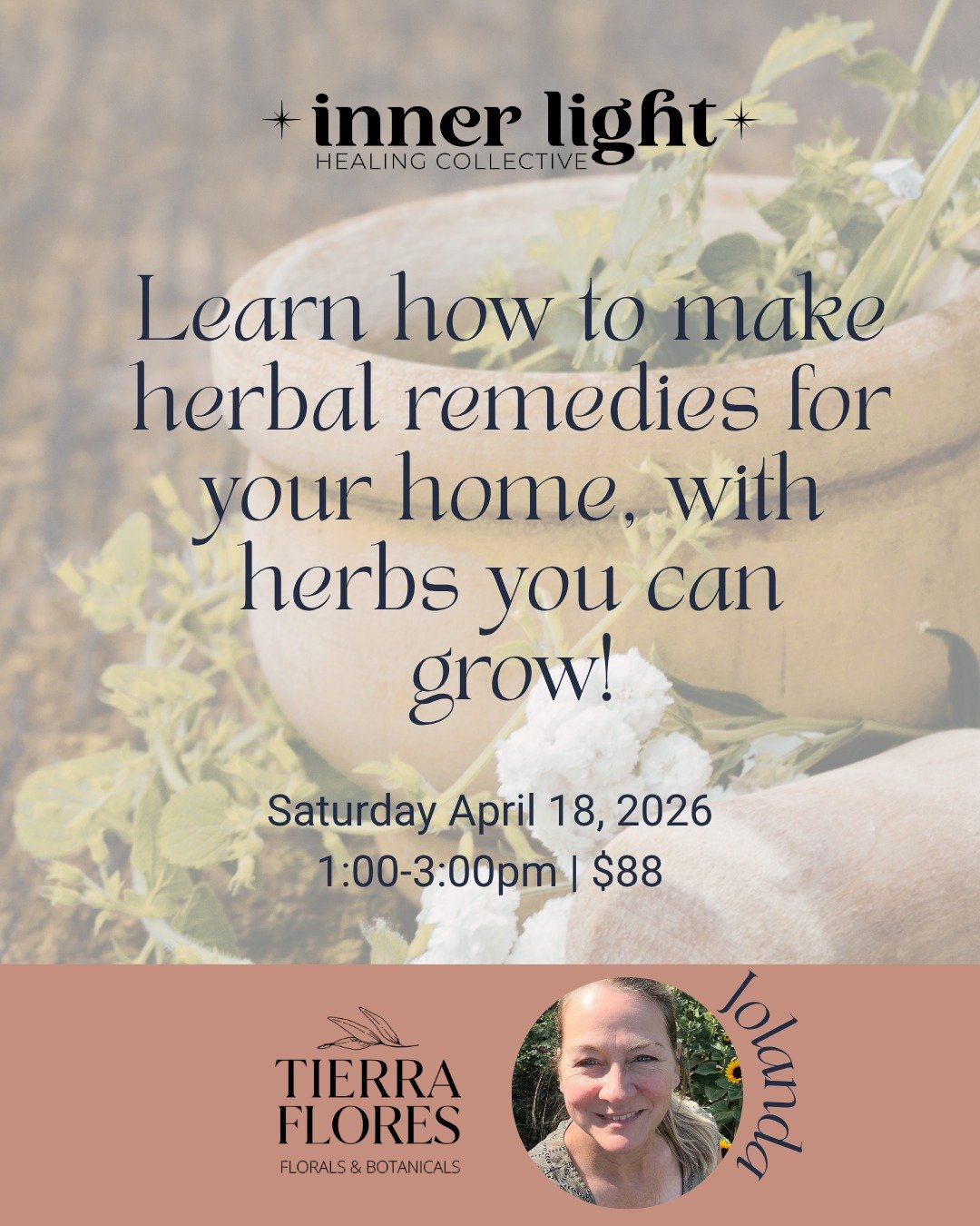 We are so excited for this workshop on Saturday!

Jolana from @tierrafloresfarm is sharing an Intro to Herbal Remedies with us! Learn about herbs that heal, how to grow, and how to create. You will even get to make an infusion, tincture and salve to 