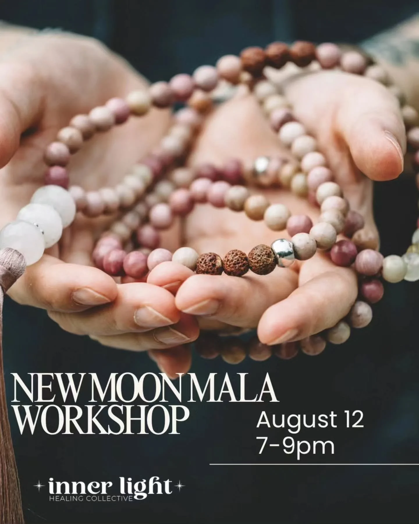 New Moon in Leo, and we&rsquo;re stringing intentions. 

Join us for a Mala Making workshop at Inner Light , an evening of slow hands, quiet breath, and 108 beads knotted with whatever you&rsquo;re calling in.

No experience needed. We&rsquo;ll guide