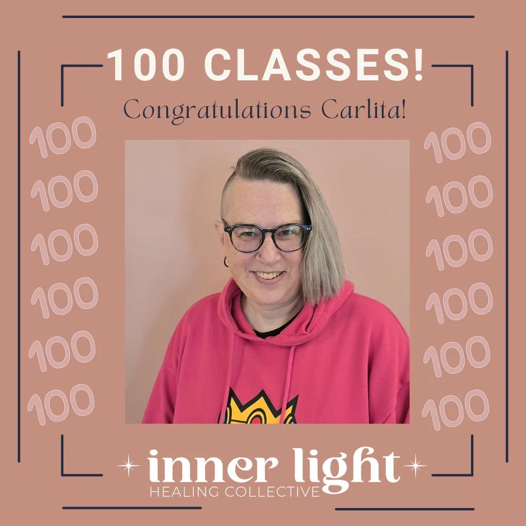 ✨🩷 CELEBRATING AGAIN OVER HERE 🩷✨

Help us say CONGRATS to Carlita on her 100th Class!!!

We are so excited to be part of her journey.

🥂Cheers to the next 100, dear friend! We are so proud of you!

#innerlighthealingcollective #100classes #milest