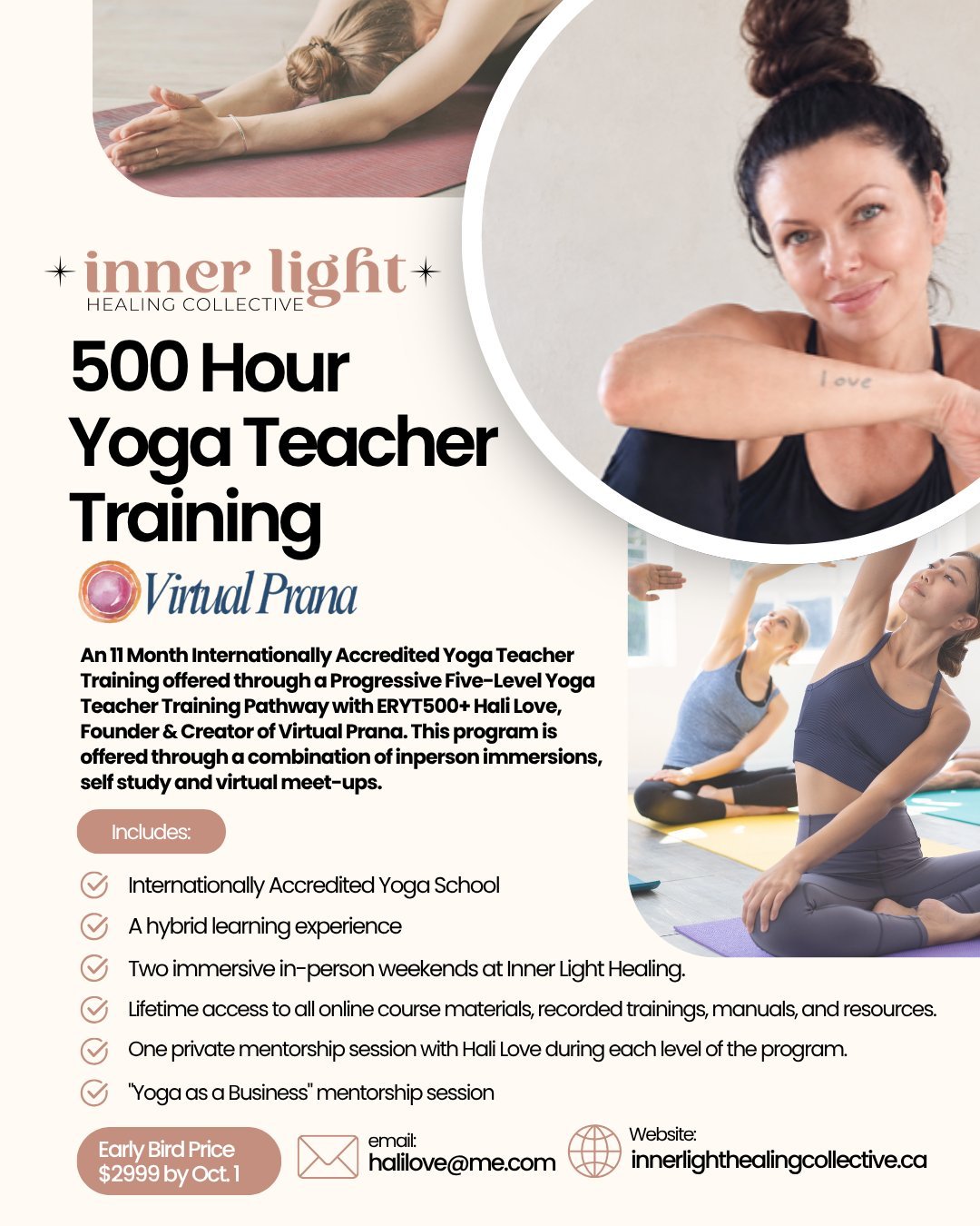 We are thrilled to partner with Hali Love (@hali.love.cr) from @virtual.prana for our first 500-Hour Yoga Teacher Training! 

2027 is your year to dive into something extraordinary with yourself! This course offers you accreditation if you've ever dr
