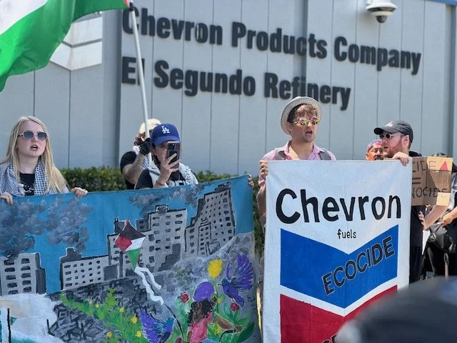 Chevron Confronted for Complicity in Gaza Genocide and Planetary Destruction