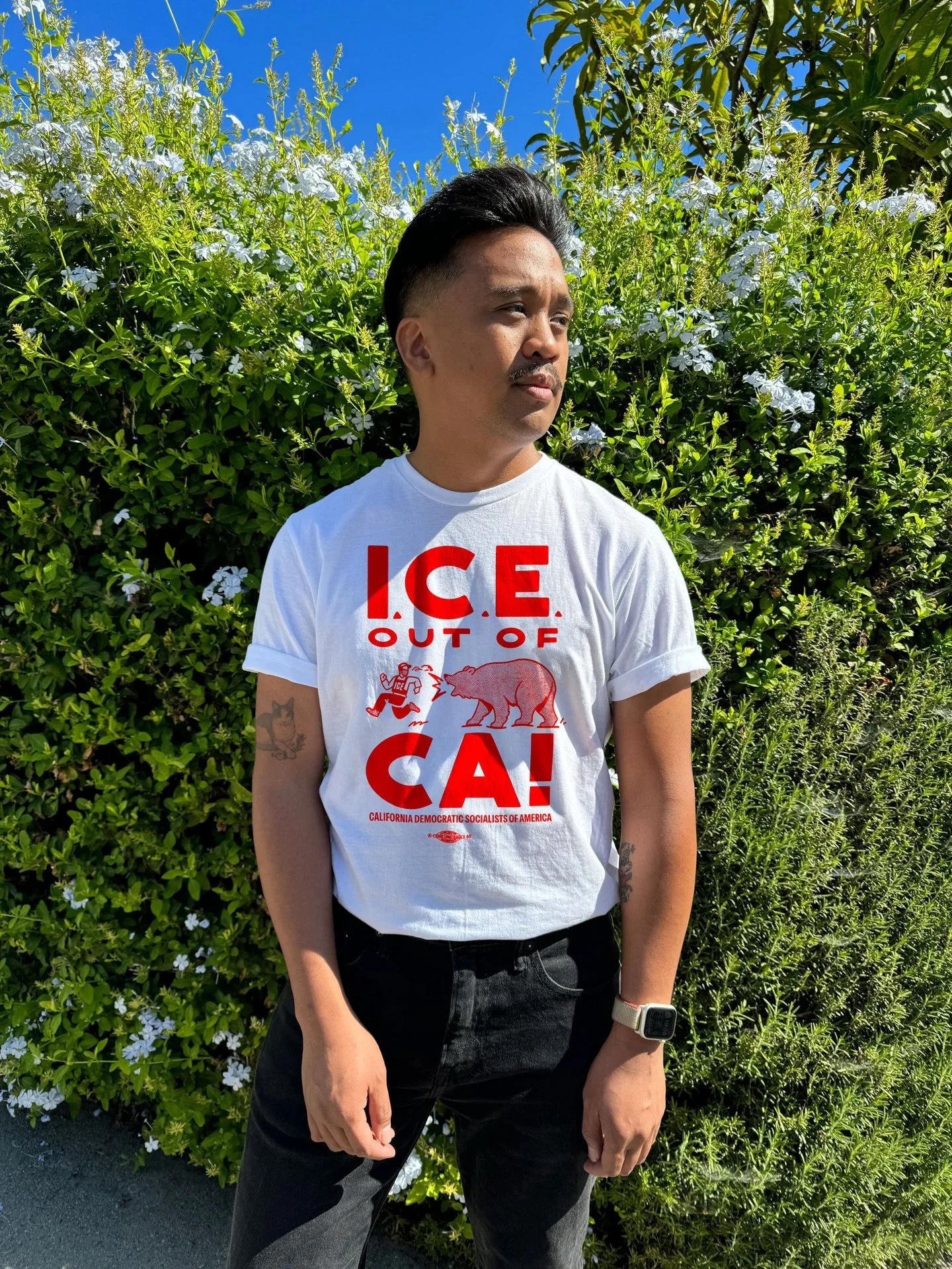 ICE OUT OF CA! Preorder one of our shirts to help us fund our campaigns against fascism and resources for our local chapters in California. Find them at our link in bio

Preorders close December 5th!