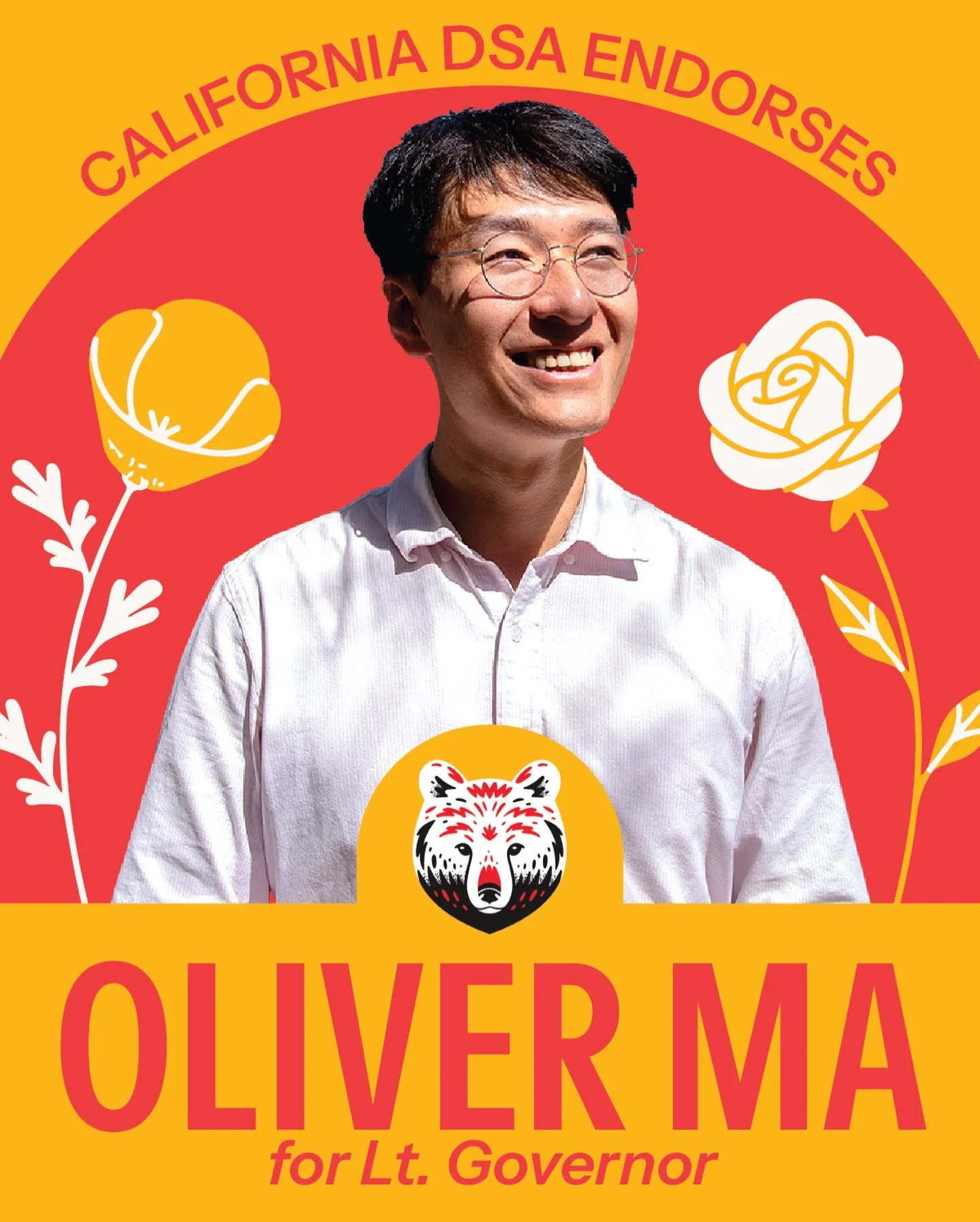 California DSA delegates, representing chapters from across the state, have voted to endorse Oliver Ma for Lieutenant Governor. Oliver will be CA DSA&rsquo;s first-ever endorsed statewide candidate and is running on an explicitly democratic socialist