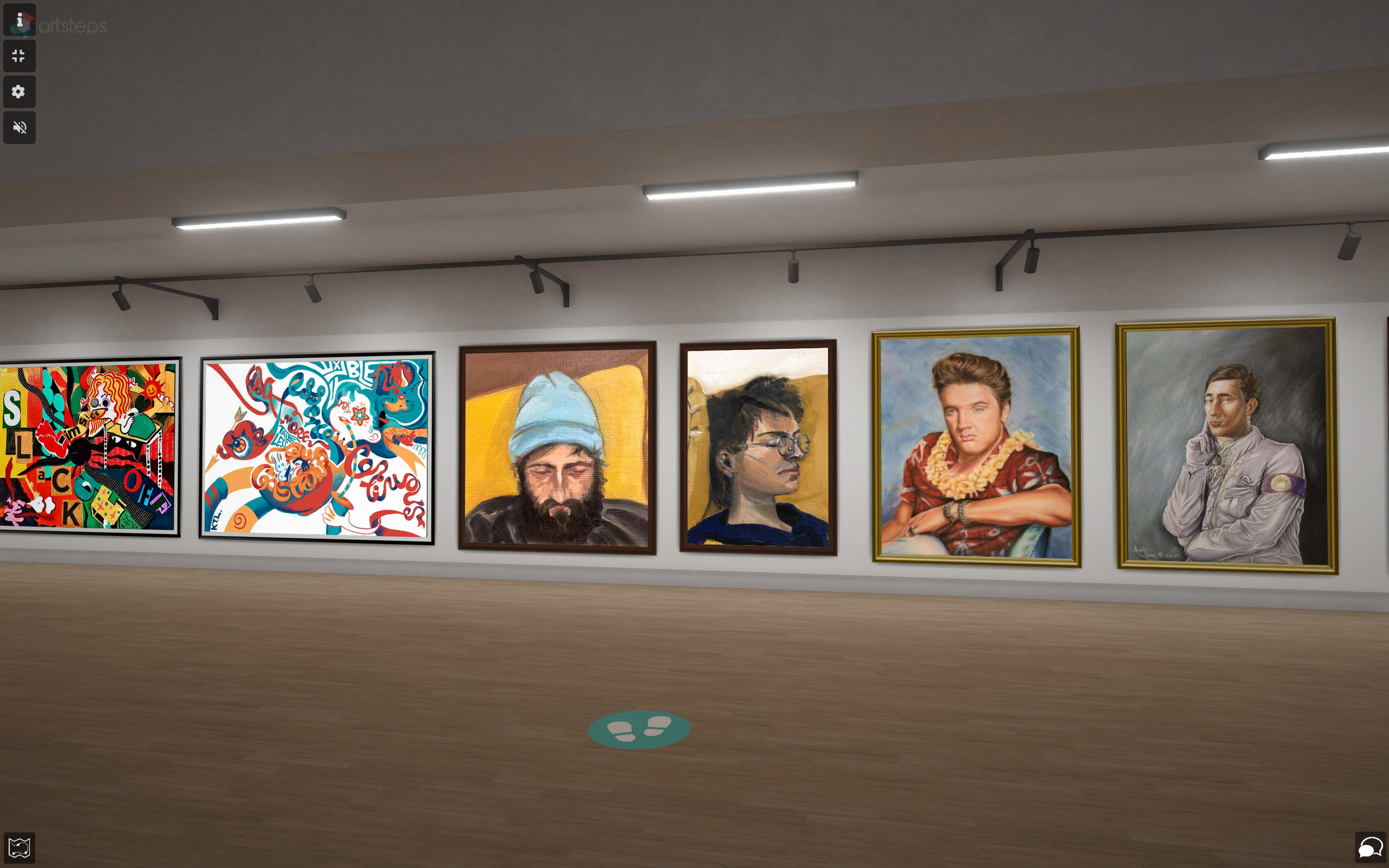   Screenshot of my portrait in the virtual exhibition space.  