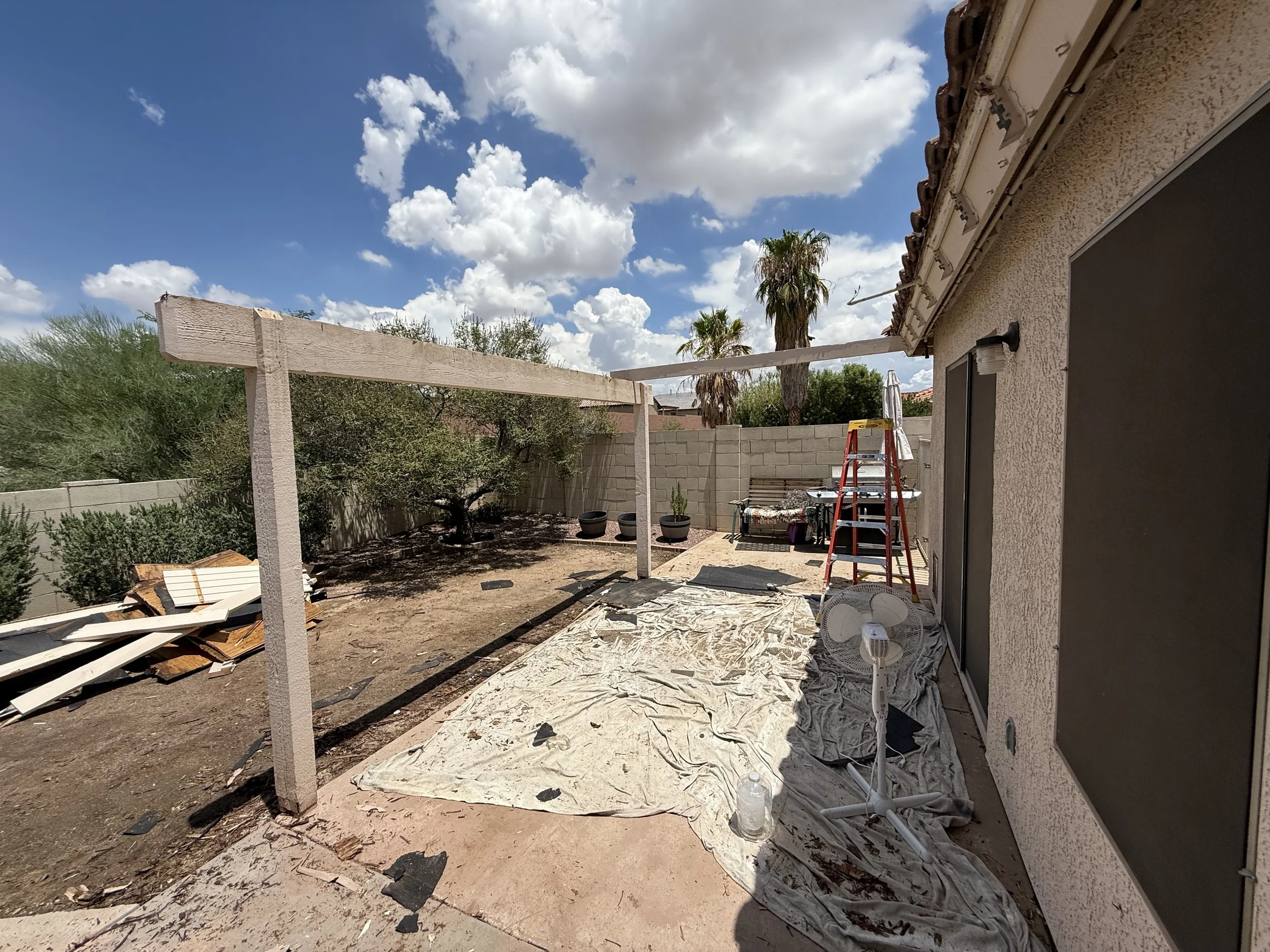 Old Patio was rotten and the roof leaked