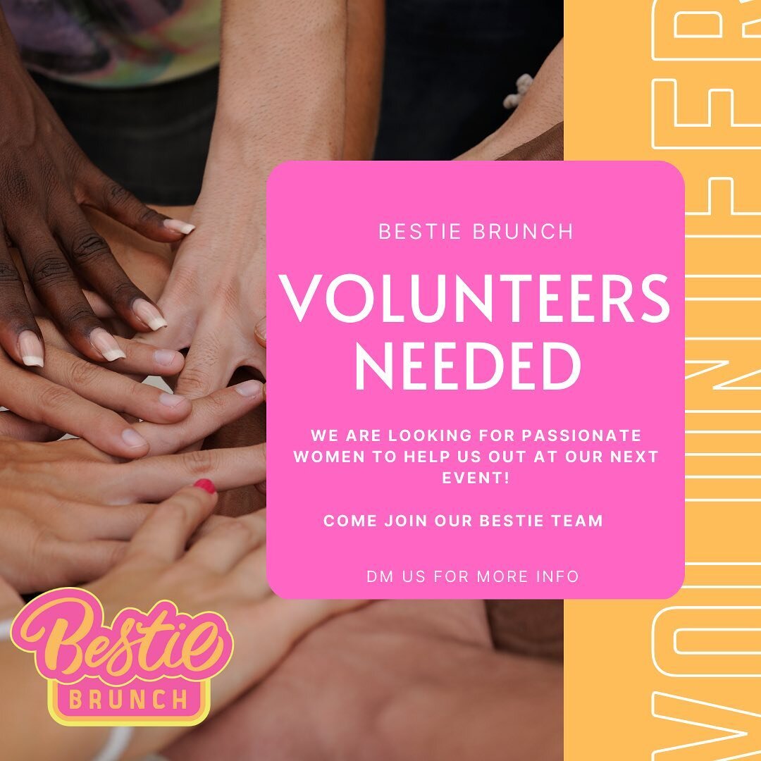 Hey Besties! We&rsquo;re looking for volunteers to help us at our next event! Tell a friend to tell a friend that we&rsquo;re finally adding staffing and we&rsquo;d love to have you on board😍 send us a quick DM for me information, and to see if you&