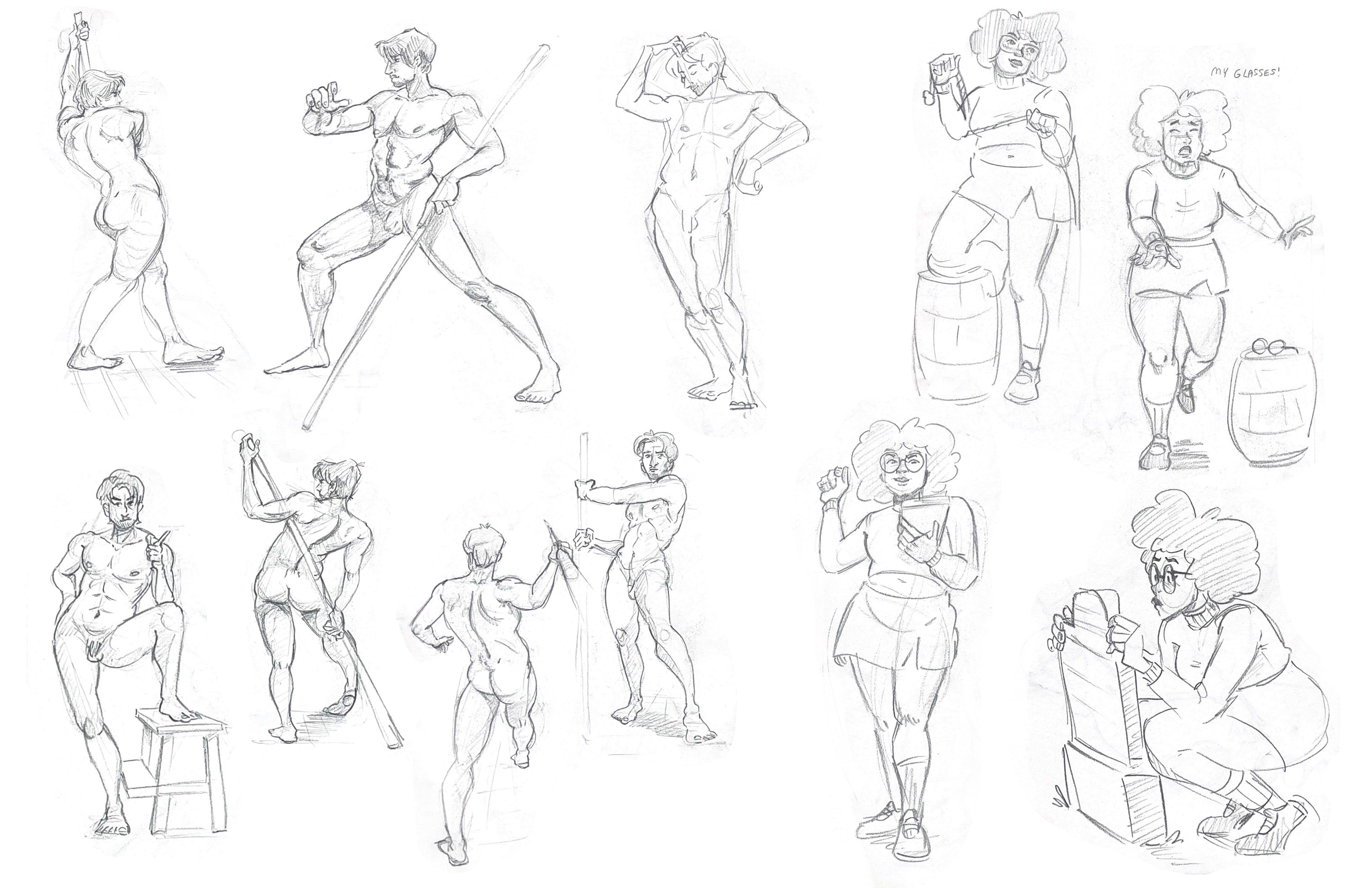 3-15 minute life drawing