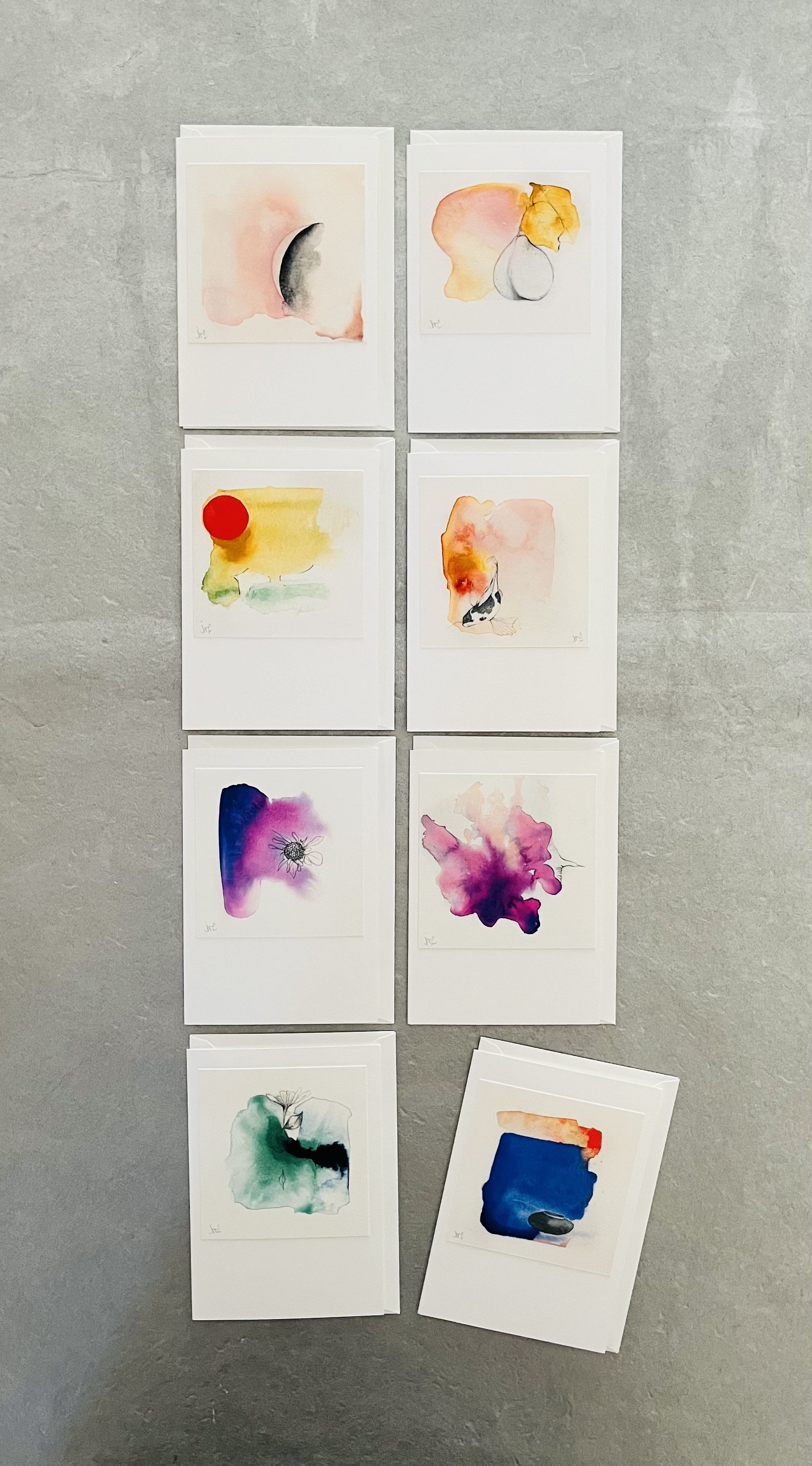 Watercolor and Graphite Card Collection