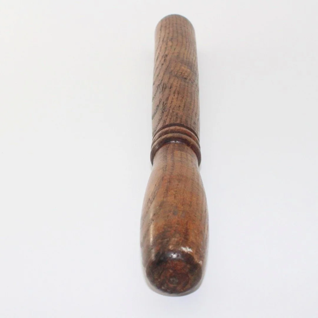 Vintage turned hardwood oak truncheon