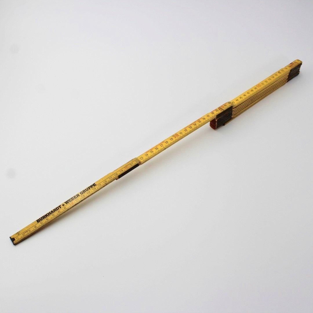 Vintage Burkhardt Weber Gruppe two metre folding ruler