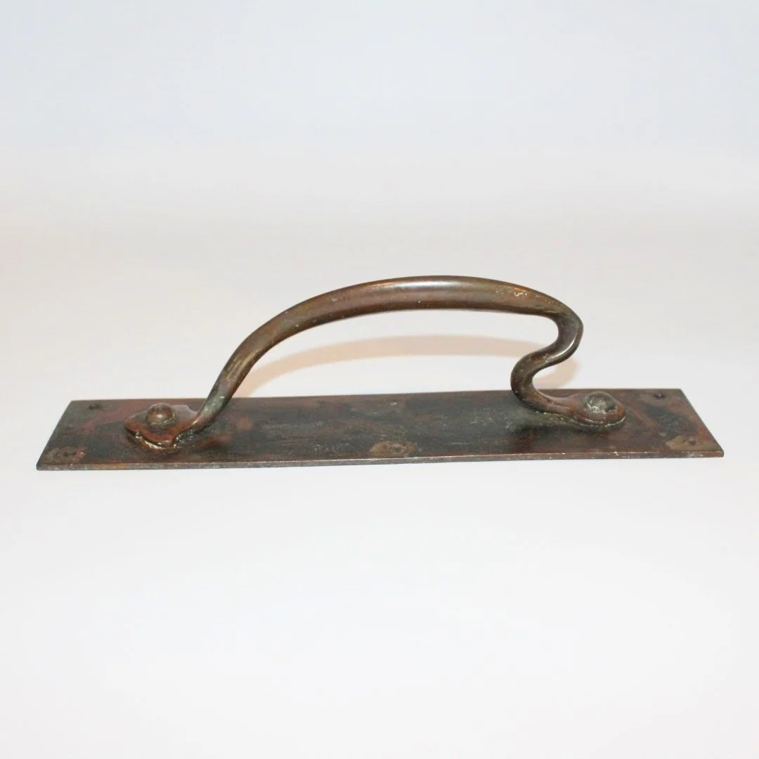 Antique Art Nouveau period bronze door handle