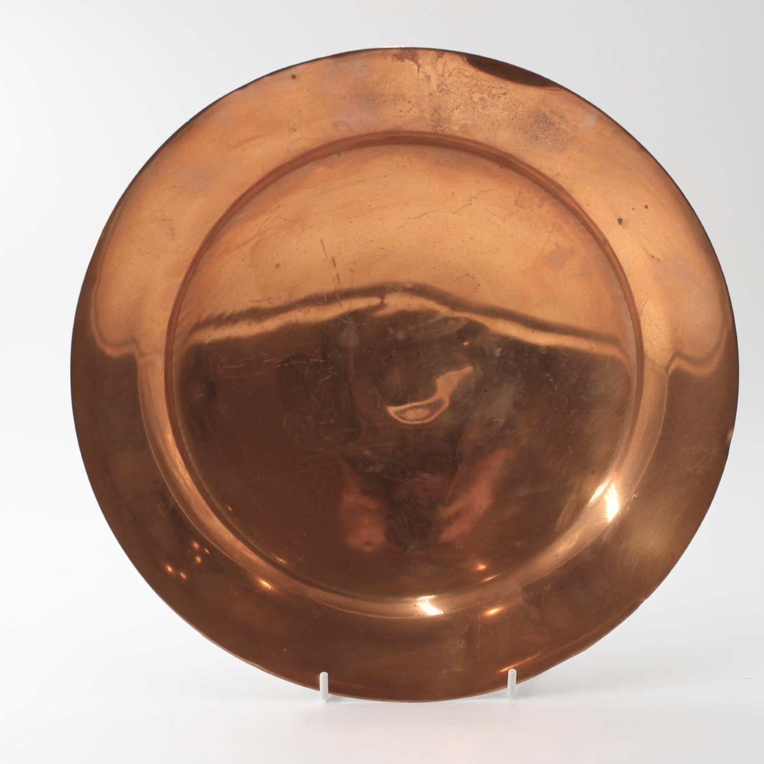 Vintage copper plate charger fruit bowl