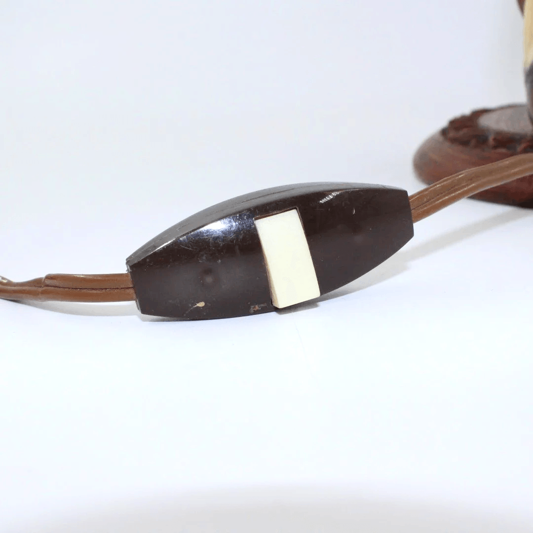 Late Victorian or Edwardian two hoof taxidermy table lamp