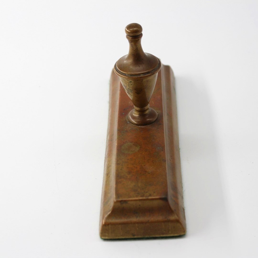 19th century solid brass desktop paperweight