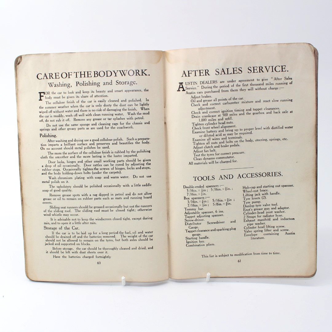 Austin 10 handbook May 1938 64 pages