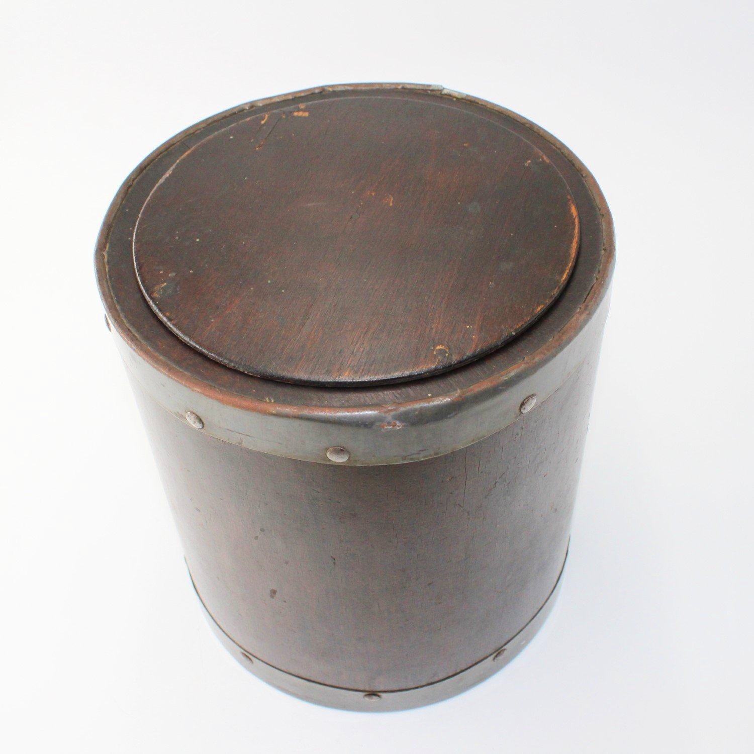 Antique bentwood dry goods storage cannister