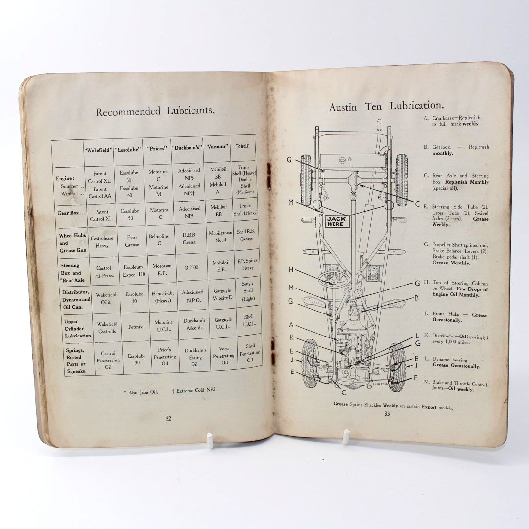 Austin 10 handbook May 1938 64 pages