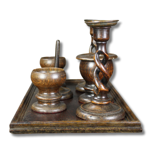 ANTIQUE OAK VANITY SET