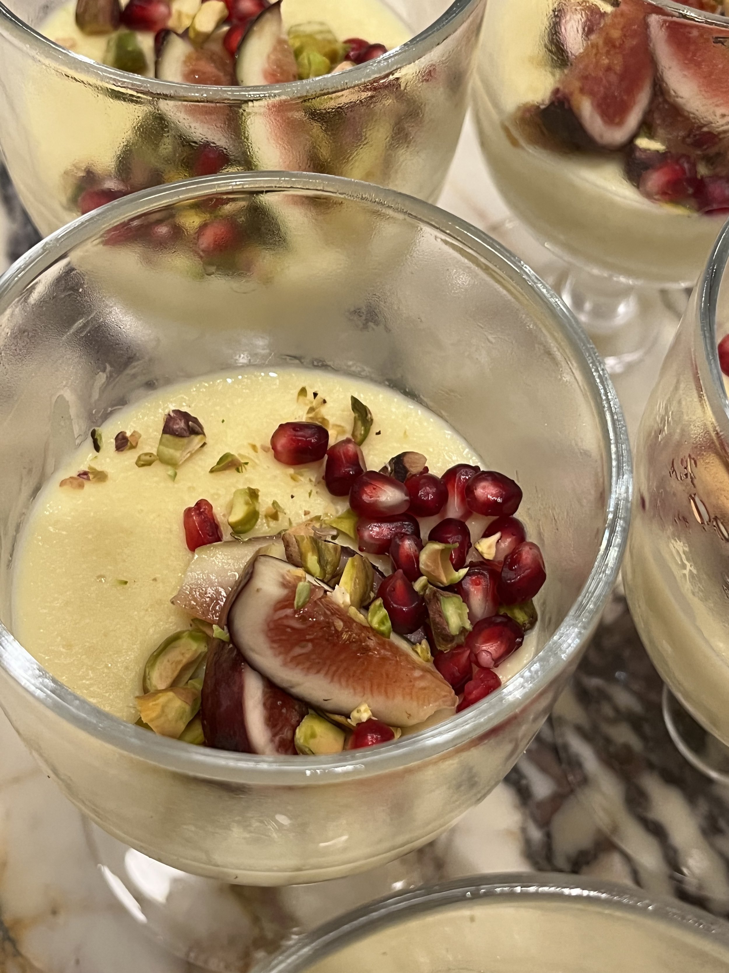 saffron milk pudding with figs
