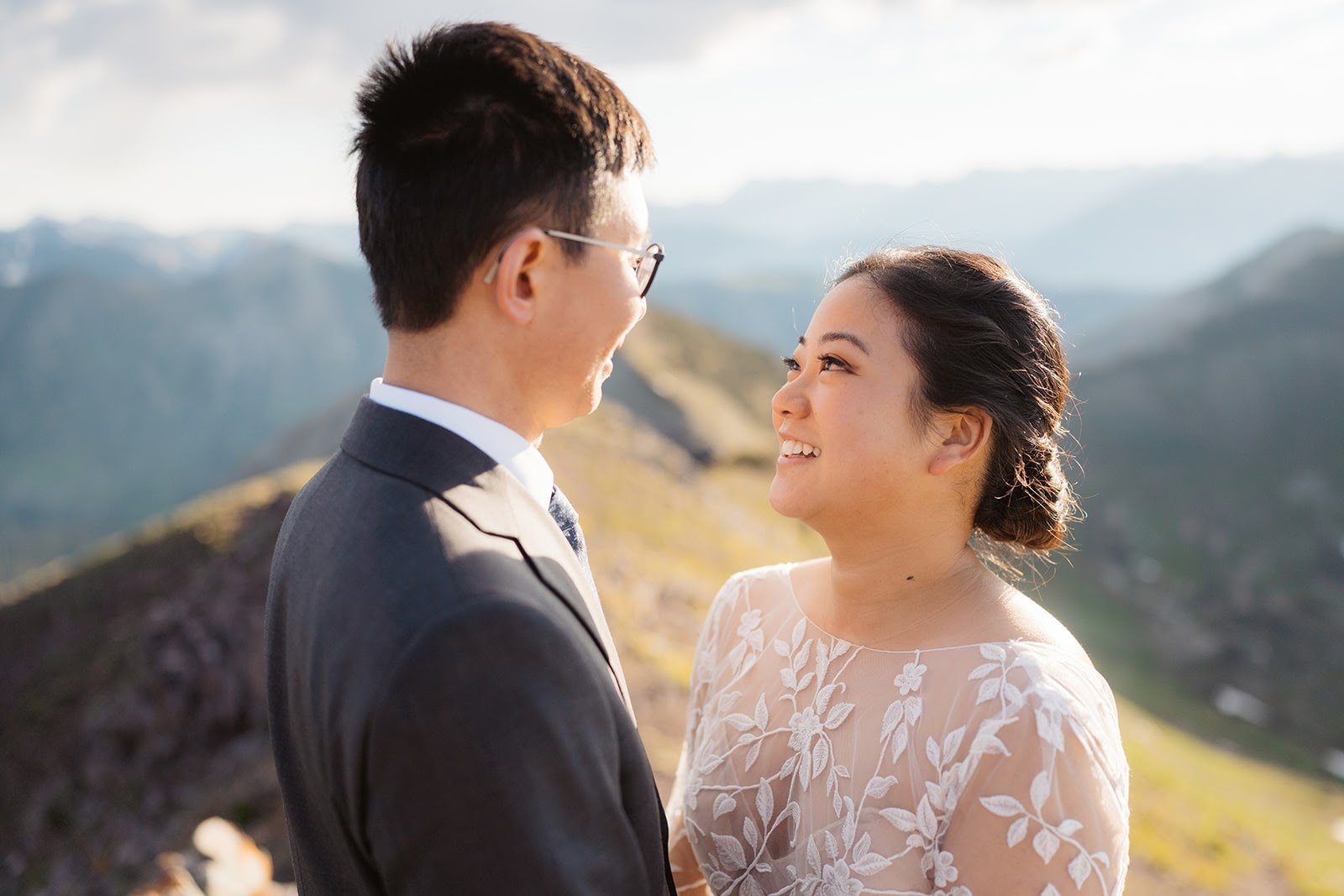  Simple makeup and updo completed on top of a mountain.  Colby and Jess Photography 