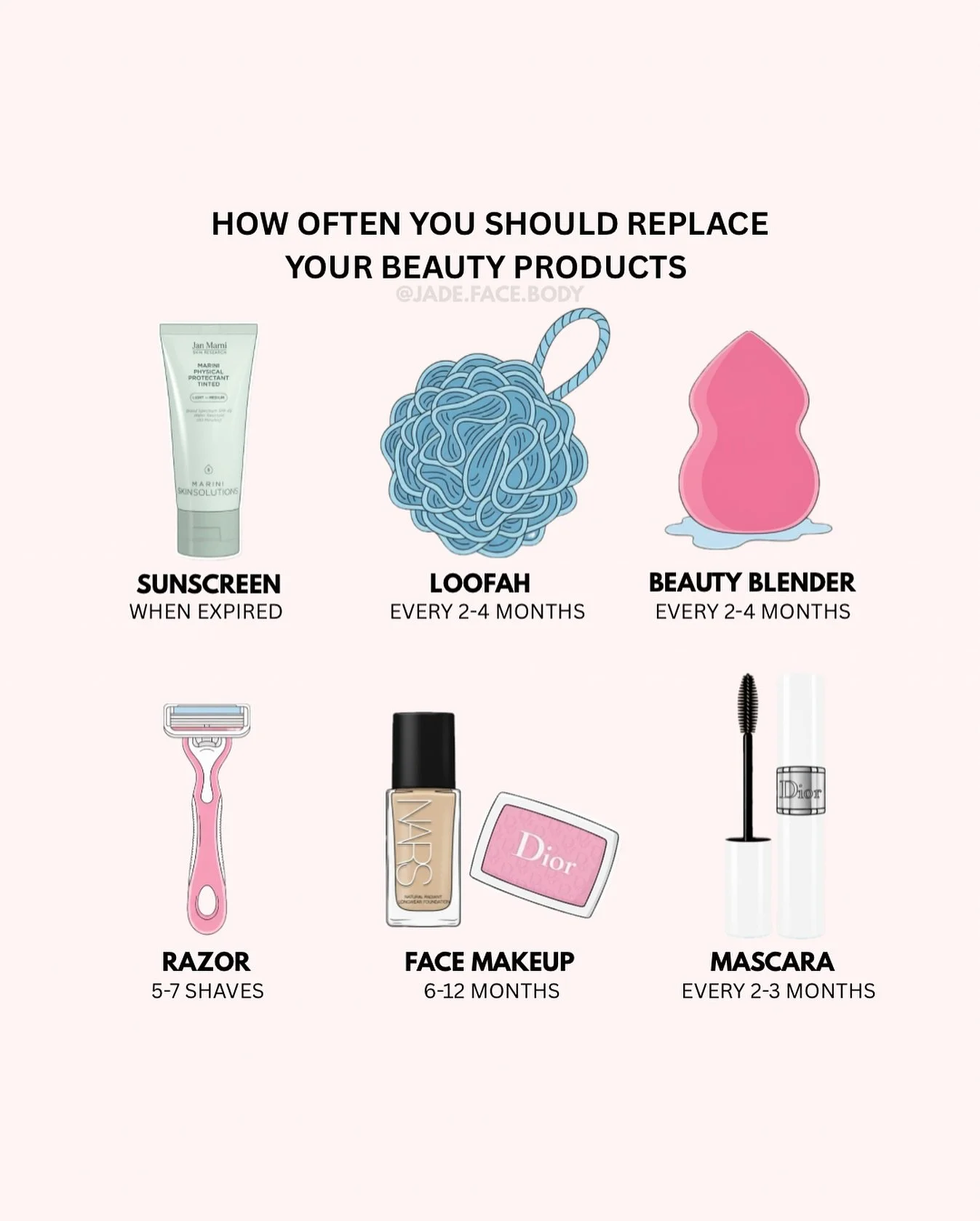 I know we&rsquo;re all guilty of this but make sure you replace your beauty products regularly to prevent breakouts and keep your skin happy 🙂&zwj;&harr;️✨

Expired products = dull skin, clogged pores, and breakouts waiting to happen!