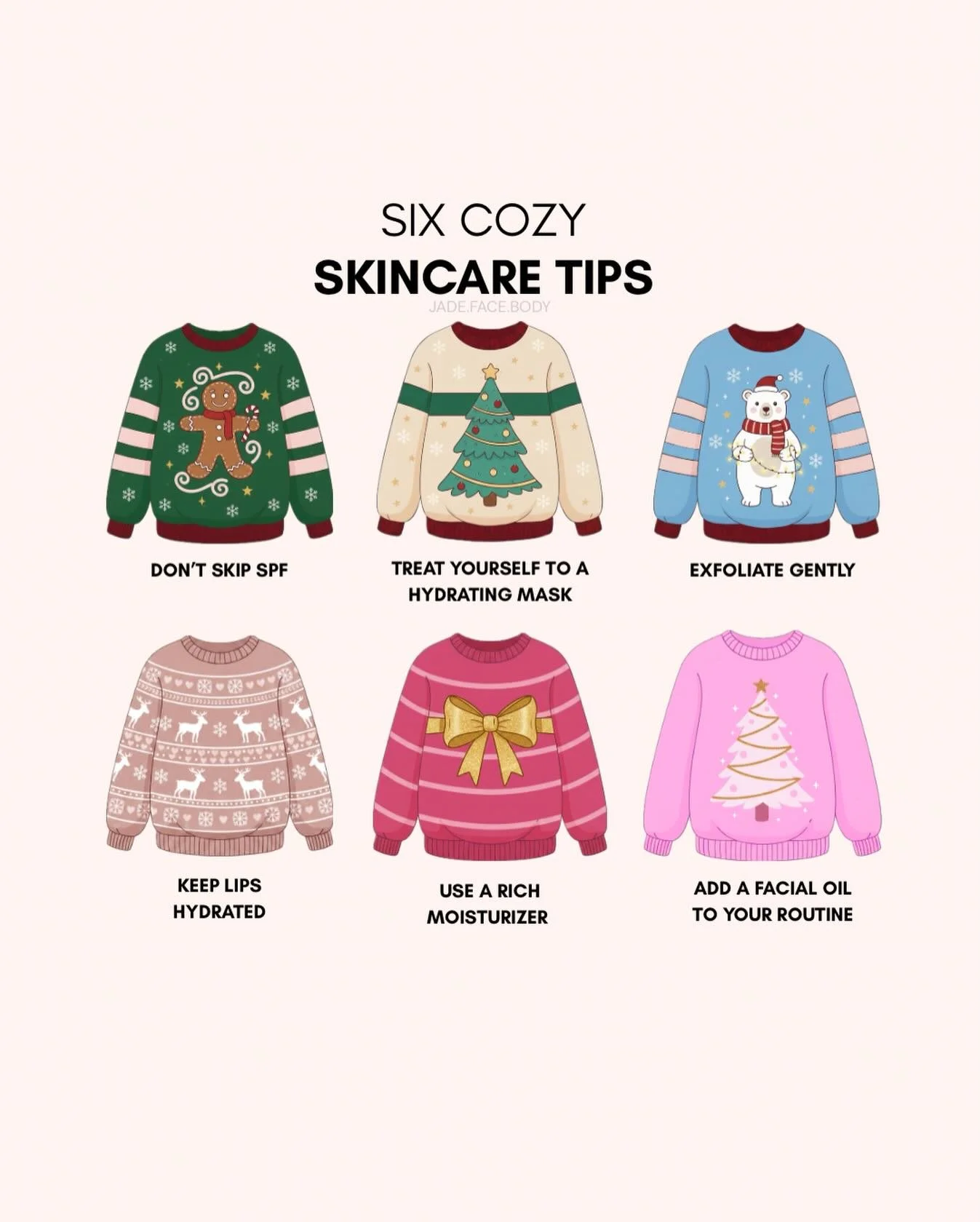 skincare = my kind of cozy 🧦🐻🎄🪵✨