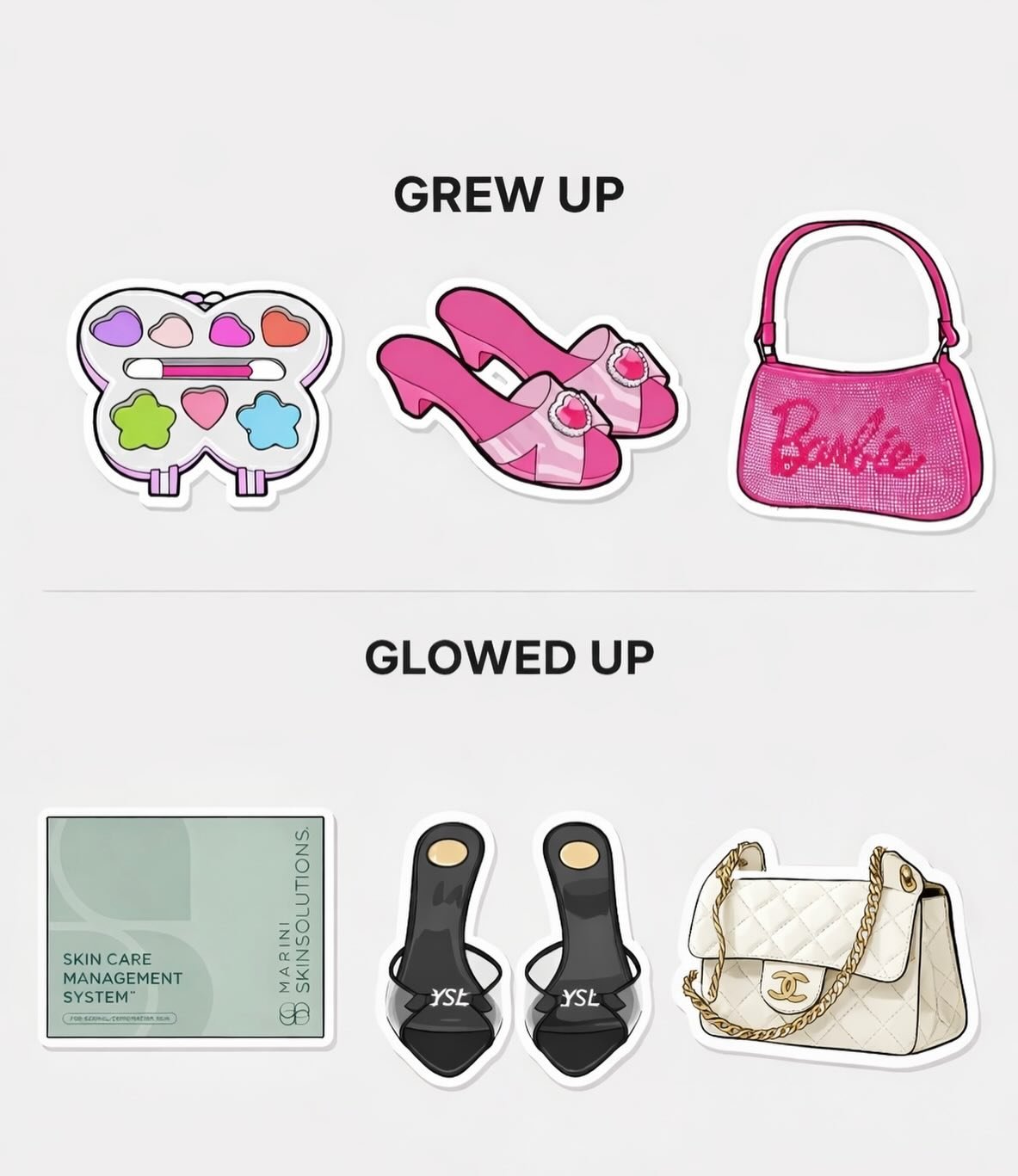 grew up days to glow up days 💅✨