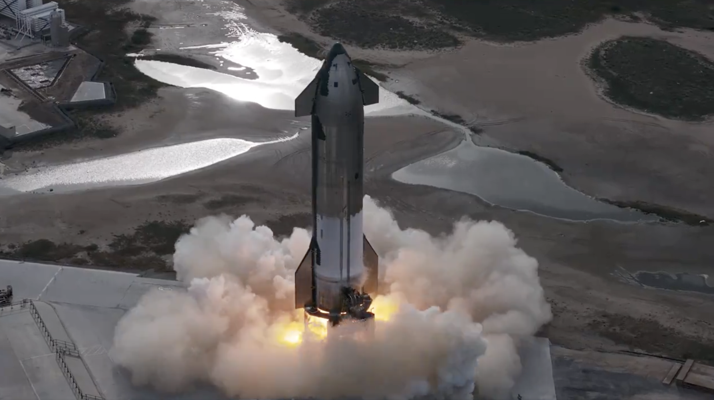 Encendido estático en Ship 28 con un motor raptor