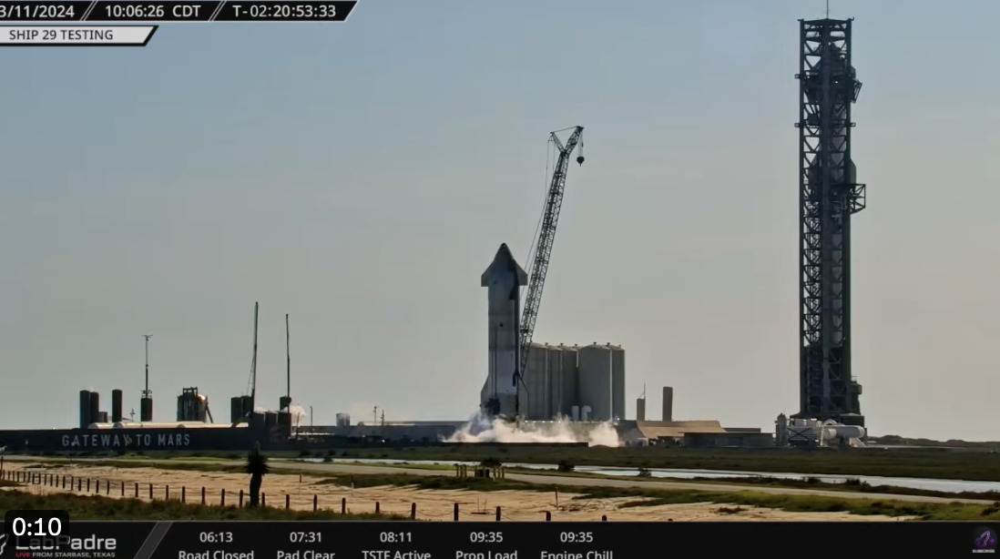 SpaceX realiza Spin Prime Test en Ship 29