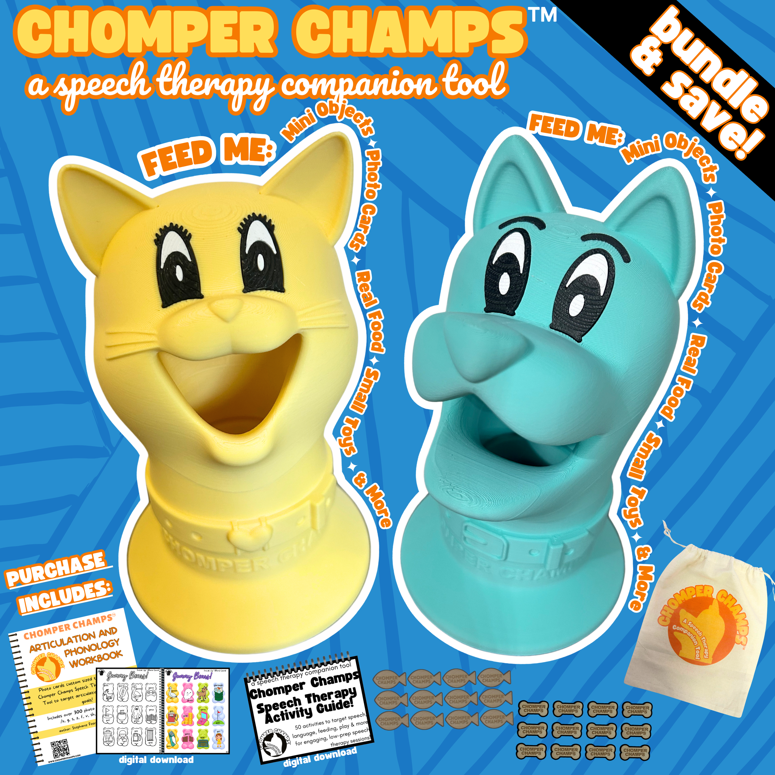 Chomper Champs Speech Therapy Companion Tool Lulu The Cat CHOMPER Chomper champs speech therapy companion tool lulu the cat chomper