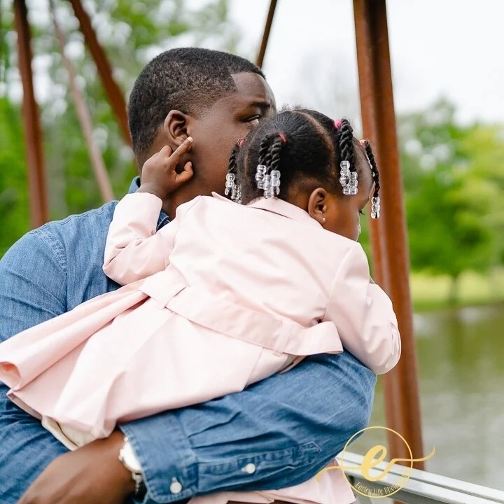 Do you see it? Her comfort &quot;thing&quot; that she does is just incredibly adorable to me, she just holds her dad's ear! ⁠
⁠
My son does this to his own ear when he sleeps, he holds his blanket in one arm, his thumb in his mouth, and the other han