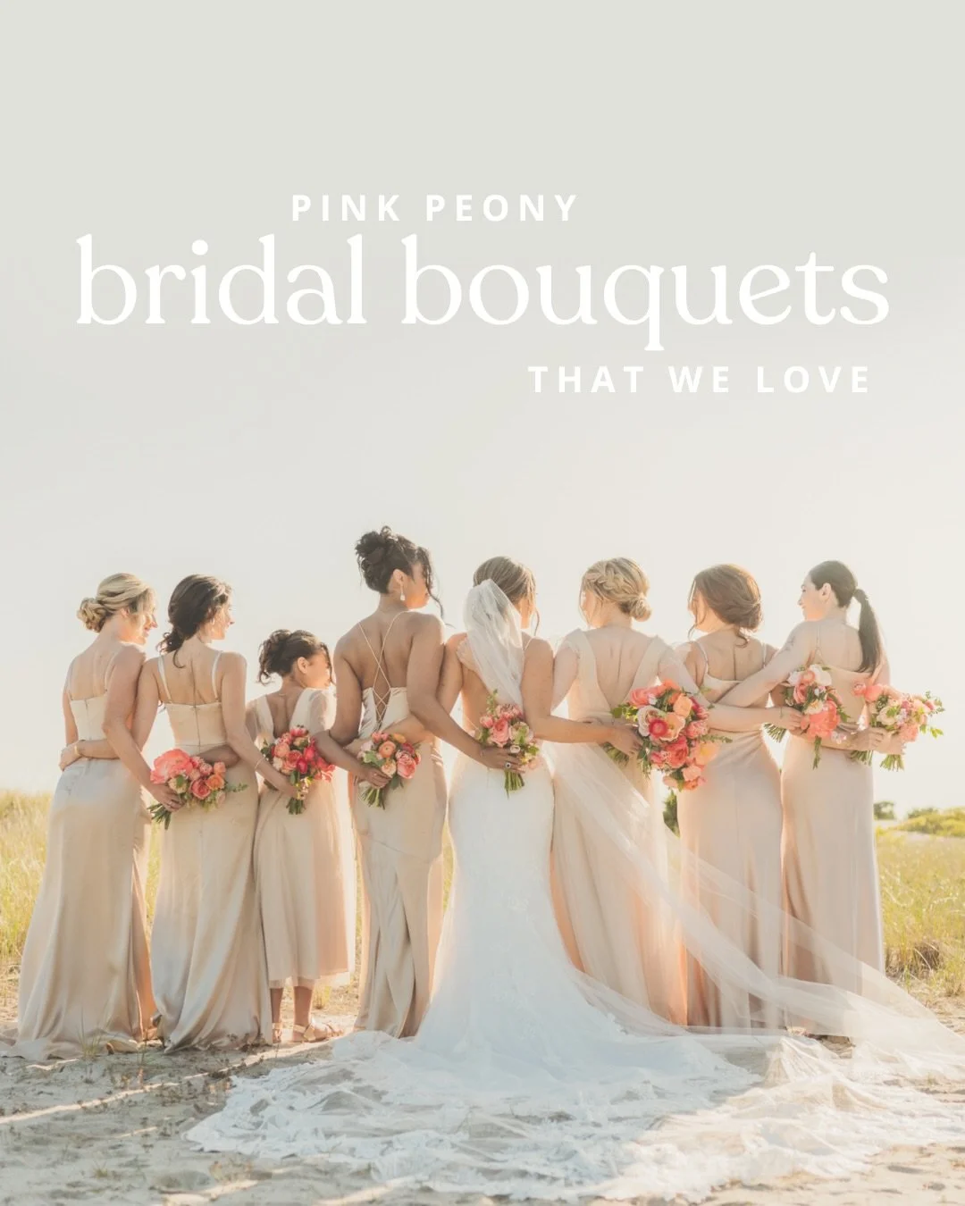 Pink peonies have a way of stealing the spotlight. Soft, romantic, and effortless, they bring depth and movement to bridal bouquets &mdash; whether they&rsquo;re paired with soft pastels or bold hues.

Swipe through a few of our favorite bouquets we&