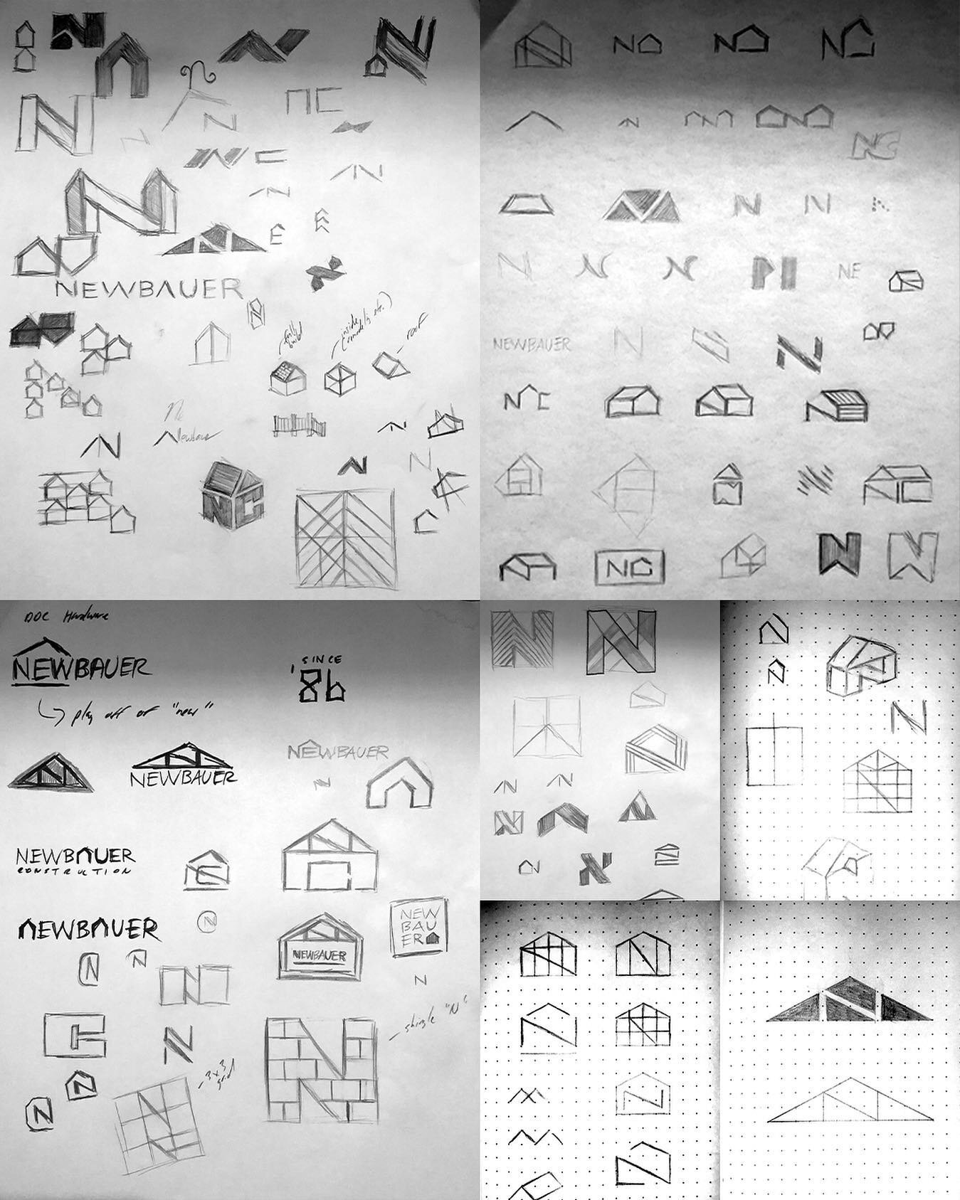 Newbauer Construction Inc. is a family-owned and operated roofing, carpentry and general construction company located in Upstate NY. MSD was tasked with coming up with a new brand identity design. Here is where it all started with rough pencil sketch