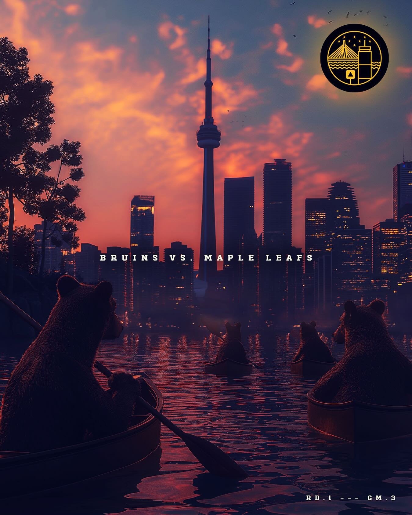 ⚫️🟡 On to Toronto. Game three tonight. Let&rsquo;s go Bruins!
#personalproject #bostonbruins #boston #nhl #hockey #nhlbruins #playoffs #graphicdesign #digitaldesign #mikeschaefferdesign
