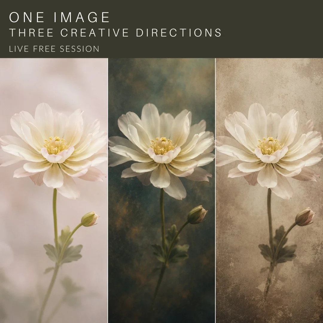 ONE IMAGE - THREE CREATIVE DIRECTIONS -Live FREE Session